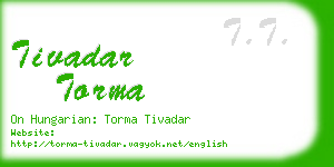 tivadar torma business card